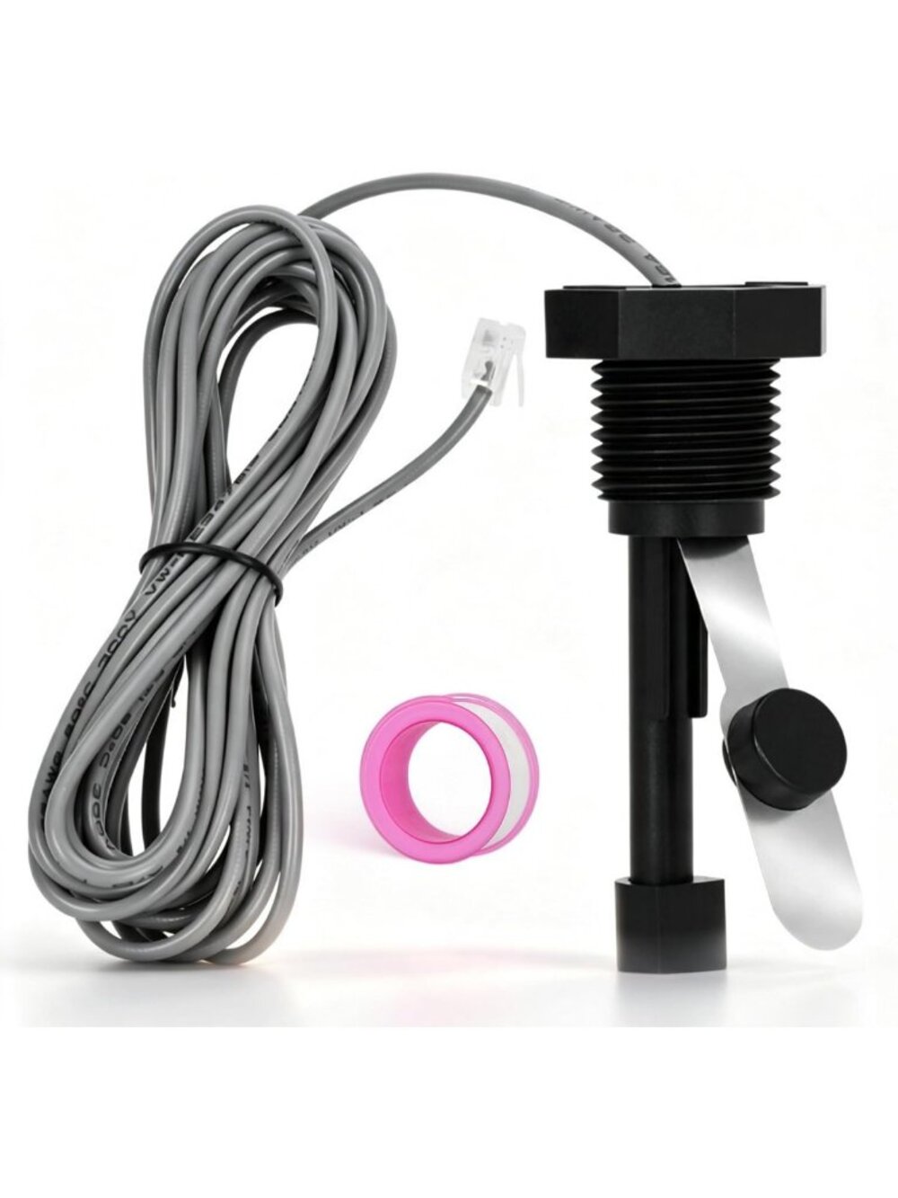 Flow Switch for Saltwater Pool System & Salt Cell - Durable Metal Gray Design